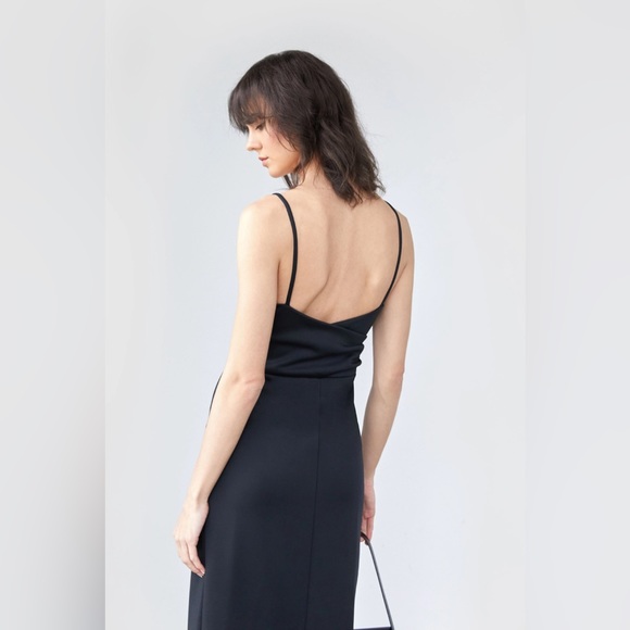 OAK + FORT | SQUARE NECKLINE MIDI DRESS GREEN M - Picture 5 of 7